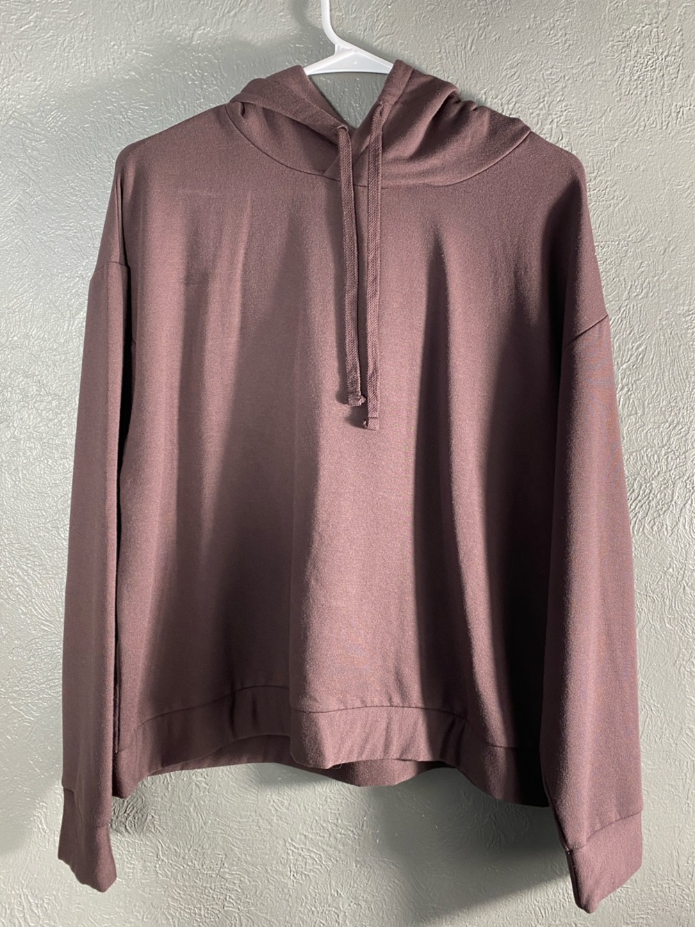 Quince Hoodie Womens L Mauve TENCEL Modal Pullover Stretch Lounge Sweatshirt